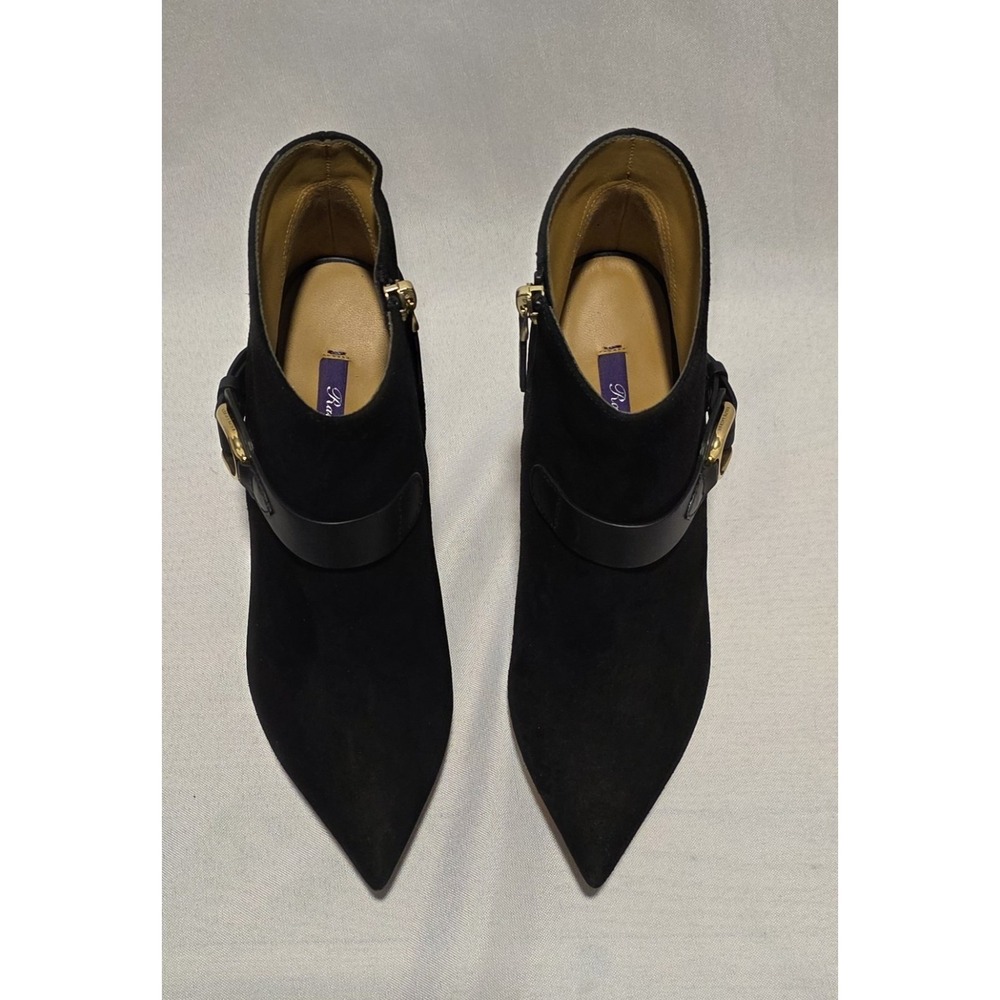 Ralph Lauren Purple Label 800922947001 Zandra Women's Black Booties. Size 6